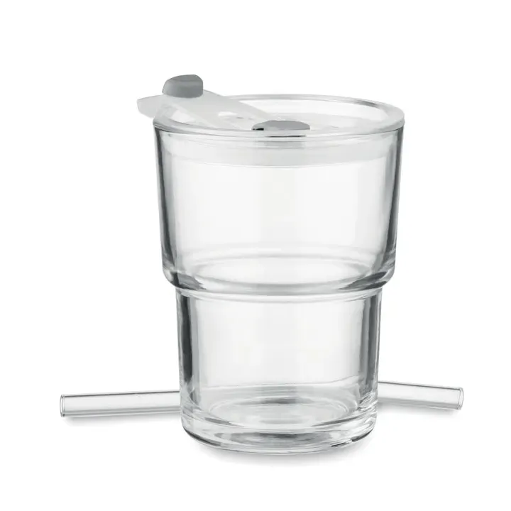 Glass tumbler with straw 400ml - MO2502 (MOCN#22)